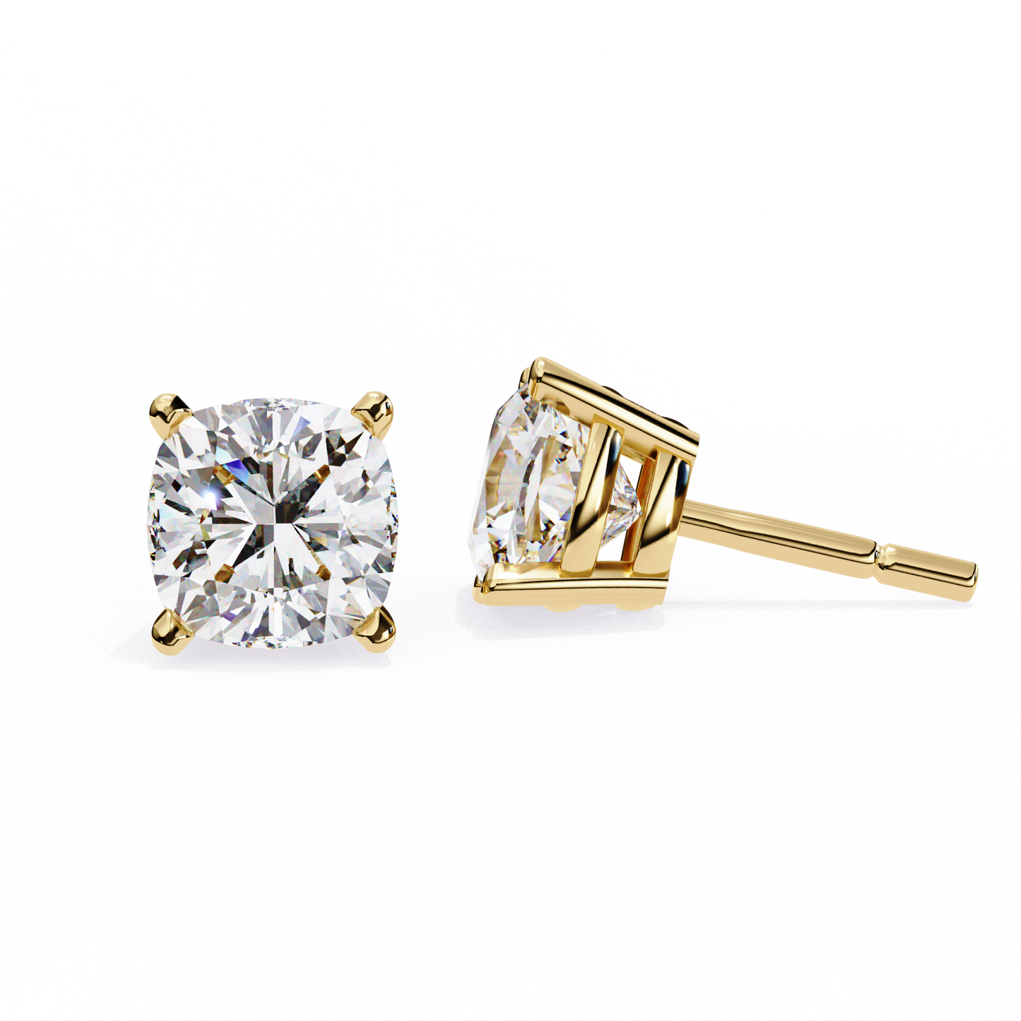 0.20 - 4 Carat Total Weight Diamond Earring Studs. 14K Solid Gold Lab Grown Diamond Studs. VS DEF Color. Diamond Earrings, Diamond Studs.