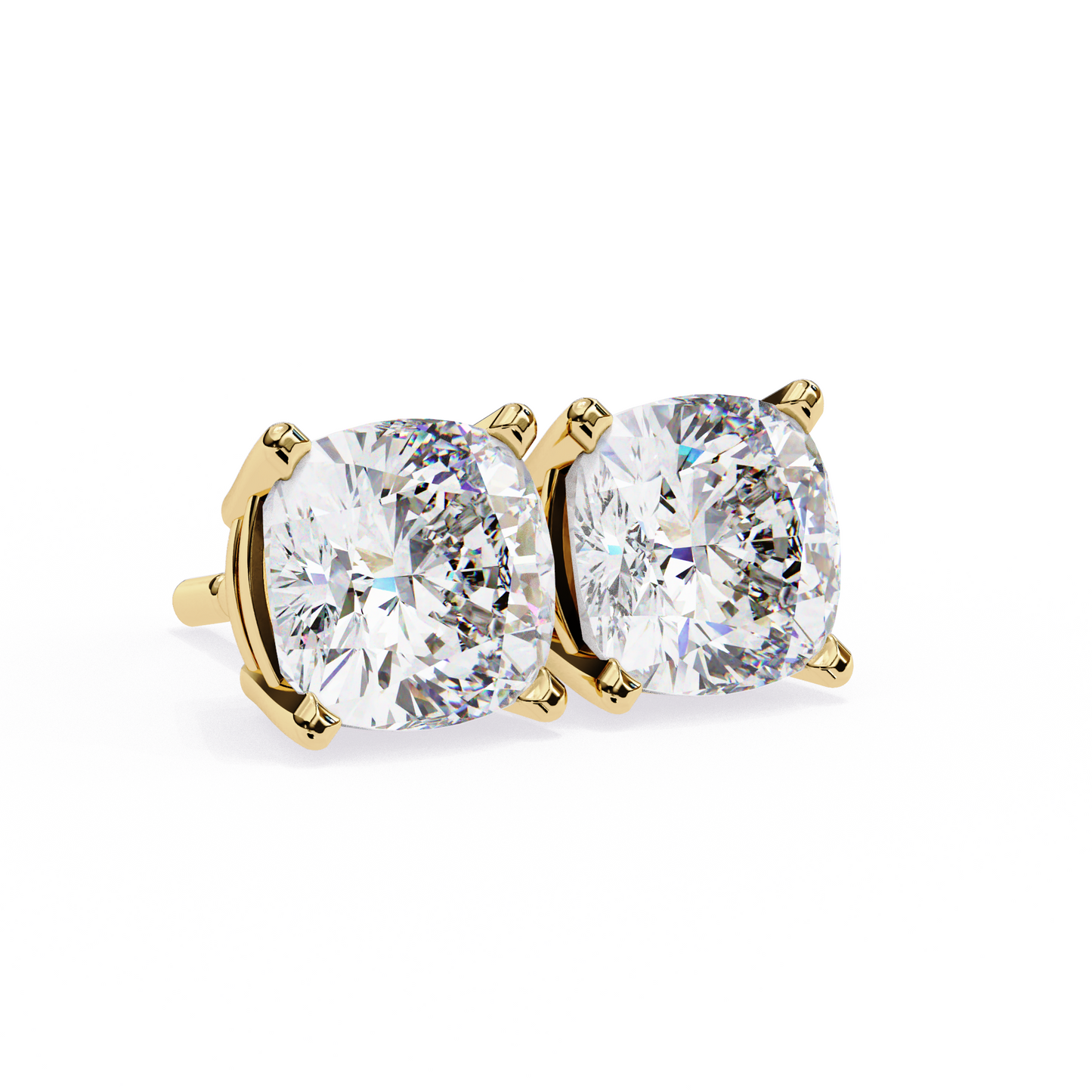 0.20 - 4 Carat Total Weight Diamond Earring Studs. 14K Solid Gold Lab Grown Diamond Studs. VS DEF Color. Diamond Earrings, Diamond Studs.