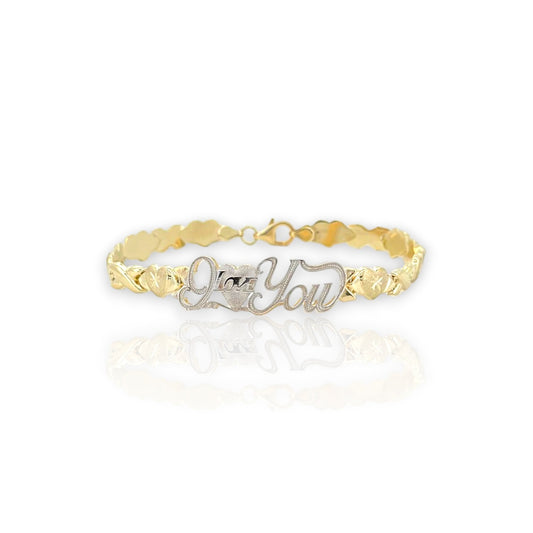 I love you heart bracelet - 10k yellow gold