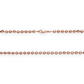 Bead Ball Moon Cut Link Chain Necklace - 14K Rose Gold - Solid