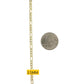 Collar de cadena de eslabones Figaro - Oro amarillo de 10 quilates - Hueco