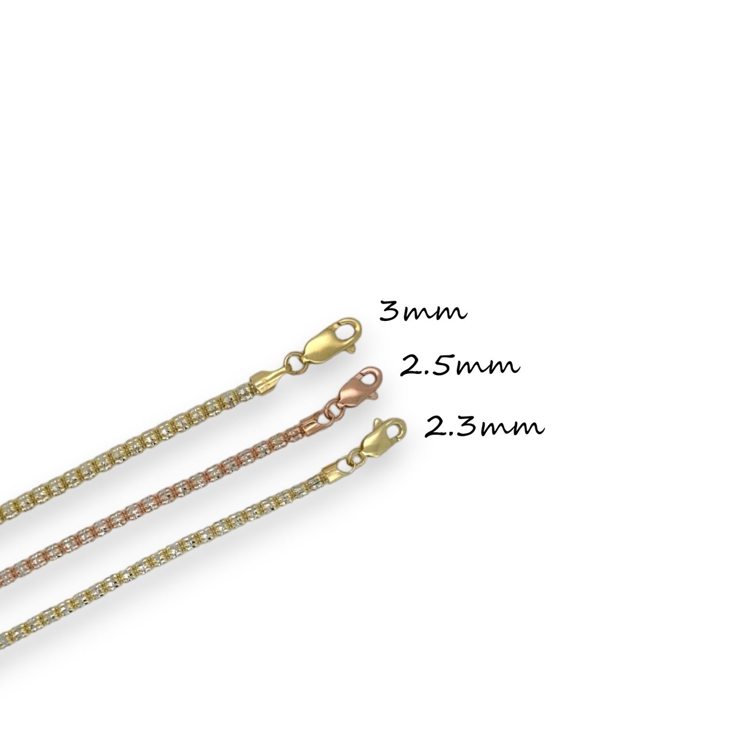 Ice Chain Anklet - 10K Yellow Gold