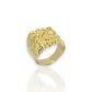 Large Nugget Square Ring - 10K Yellow Gold - Solid