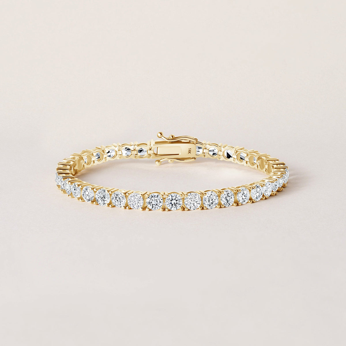 14K 4 Prong Tennis Bracelet