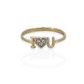 10K Yellow Gold I Love You Ring – Romantic Gold Band for Women