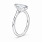 14K Pear Solitaire — Bezel Set