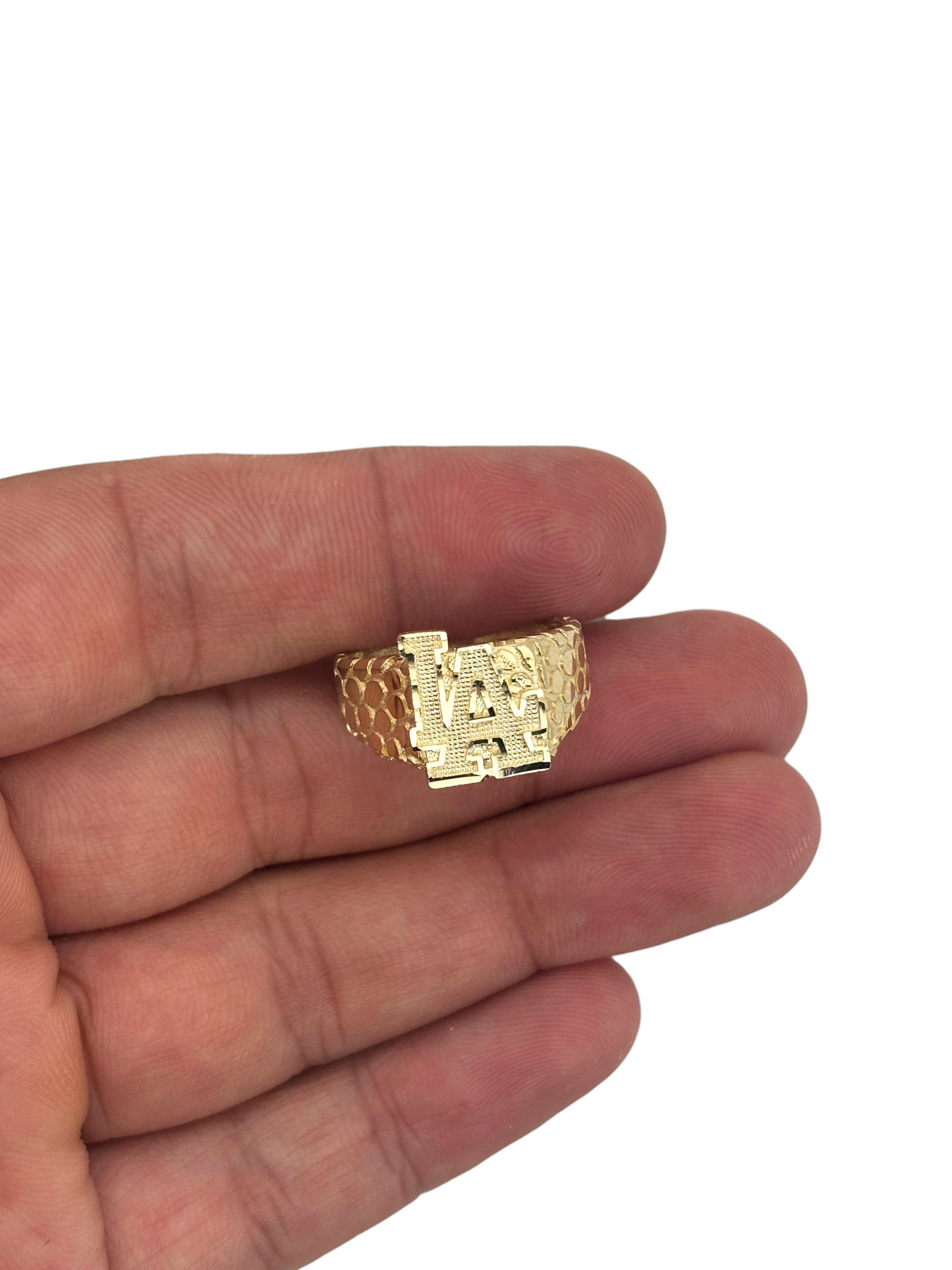 10K Gold LA Nugget Ring – Men’s & Women’s Unisex Ring