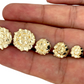 Round Nugget Stud Earrings - 10K Yellow Gold