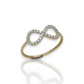 10K Yellow Gold Infinity Ring with CZ Stones – Elegant & Timeless Design