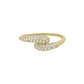 Twist Ring CZ - 10K Yellow Gold