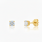 14K Gold / 925 Sterling Silver Stud Earrings | Screw-Back & Push-Back Styles | Hypoallergenic | GRA Moissanite or Cubic Zirconia Stones
