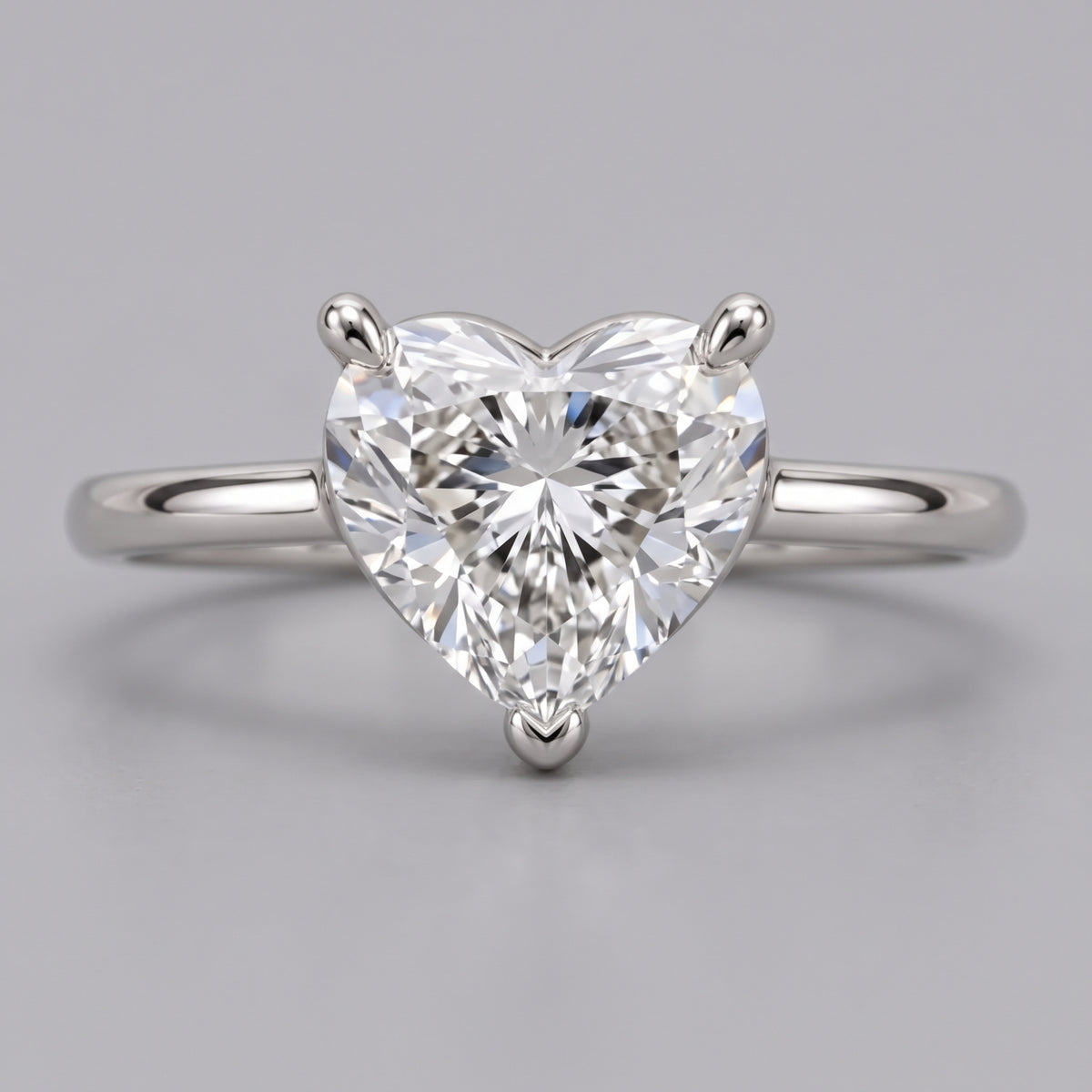 14K Heart Solitaire — Cathedral