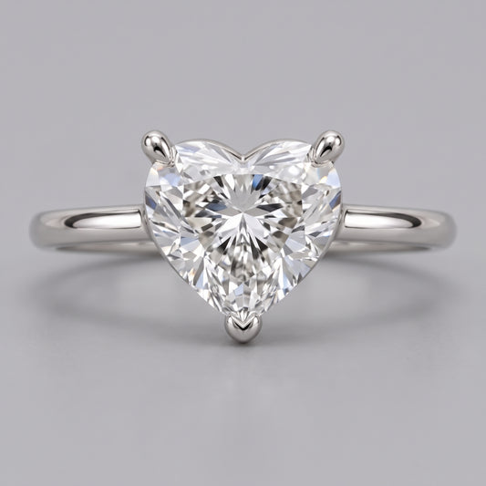 14K Heart Solitaire — Cathedral