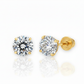 14K Gold / 925 Sterling Silver Stud Earrings | Screw-Back & Push-Back Styles | Hypoallergenic | GRA Moissanite or Cubic Zirconia Stones