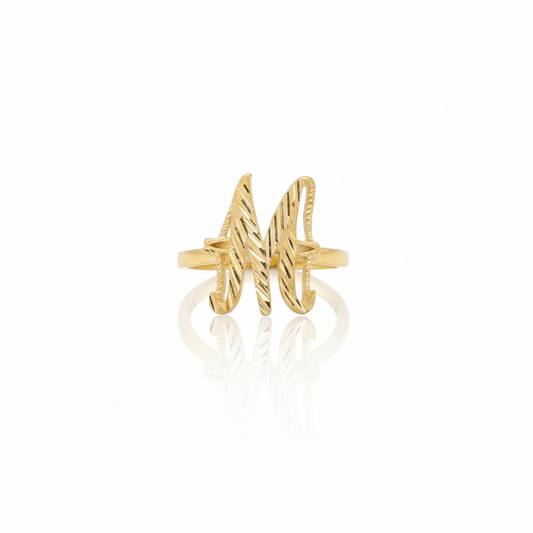 Initials Ring - 10K Yellow Gold