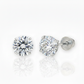 14K Gold / 925 Sterling Silver Stud Earrings | Screw-Back & Push-Back Styles | Hypoallergenic | GRA Moissanite or Cubic Zirconia Stones