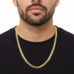 Miami Cuban Link Chain Necklace 14K Yellow Gold - Hollow
