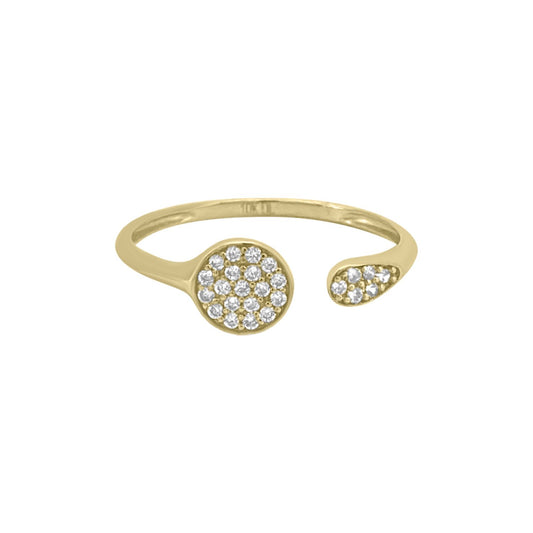 Infinity Ring CZ - 10K Yellow Gold