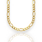 Figaro Link Chain Necklace - 14K Yellow Gold - Solid