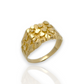 Medium Nugget Square Ring - 10K Yellow Gold - Solid