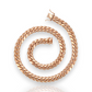 Miami Cuban Link Chain Necklace 14K Rose Gold - Solid