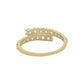 Twist Ring CZ - 10K Yellow Gold