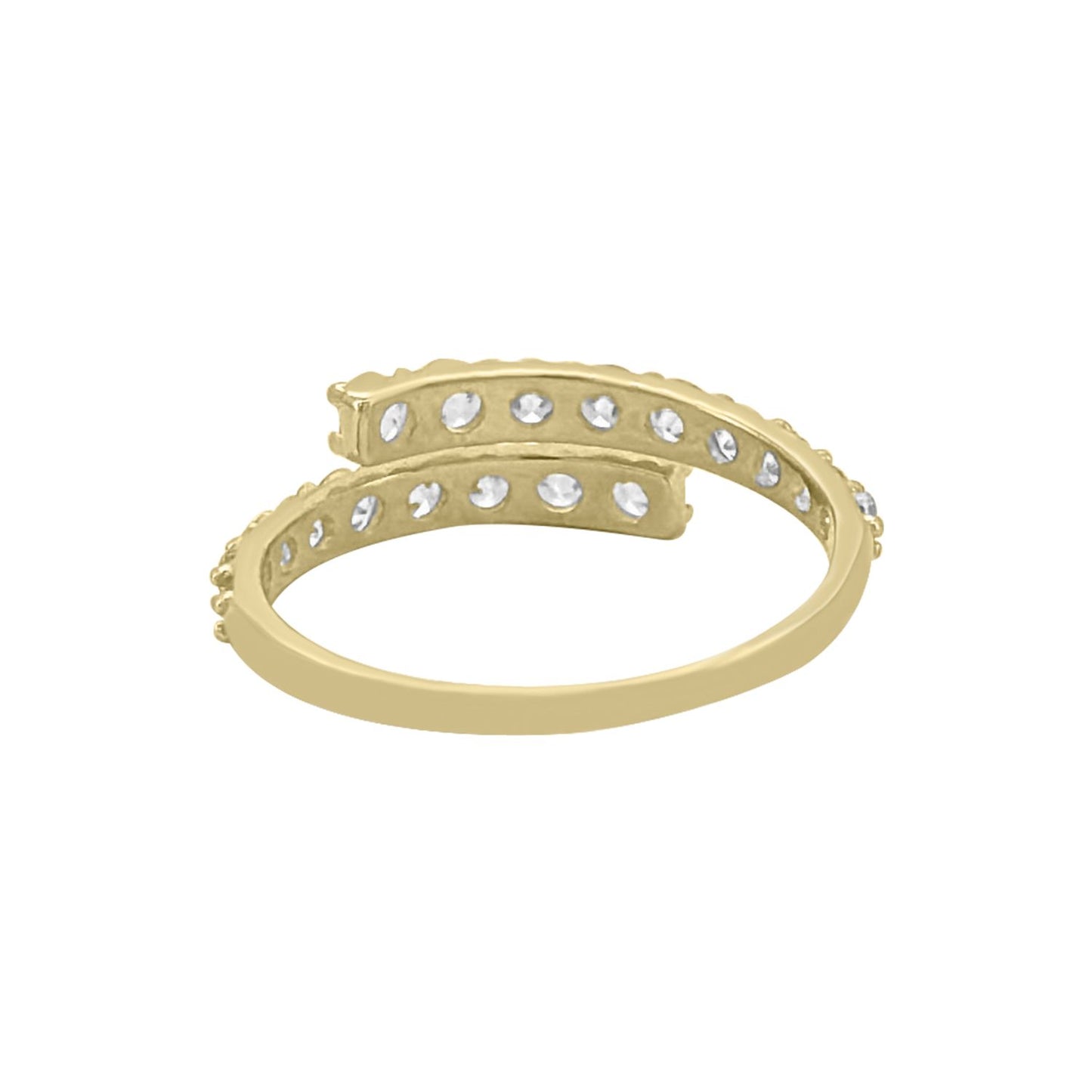 Twist Ring CZ - 10K Yellow Gold