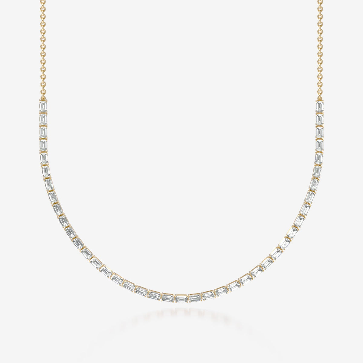 14K Emerald Tennis Necklace