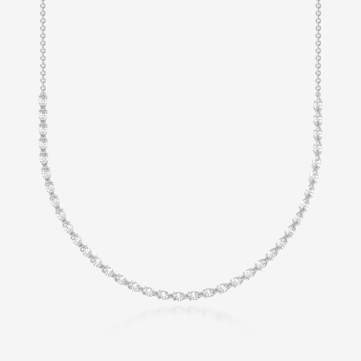 14K Pear Tennis Necklace