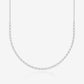 14K Halfway Oval Tennis Necklace