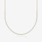 14K Halfway Oval Tennis Necklace