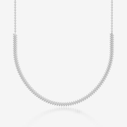 14K Marquise Tennis Necklace