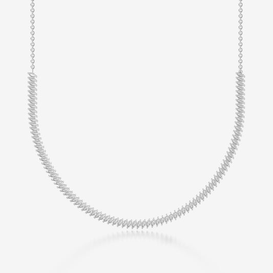14K Marquise Tennis Necklace