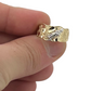 10K Yellow Gold Virgin Mary Guadalupe Slanted Two tone Ring - real yellow gold ring