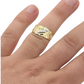10K Yellow Gold Virgin Mary Guadalupe Slanted Two tone Ring - real yellow gold ring
