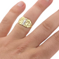 10K Yellow Gold Virgin Mary Guadalupe Two tone Ring - real yellow gold ring