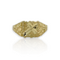 10K Yellow Gold Nugget Ring with Diamond-Cut Slanted Cross - Religious Ring