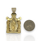 Virgin Mary Guadalupe 3D Pendant - 10K Yellow Gold - Size Variations
