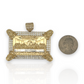 10K Yellow Gold Apostles Last Supper Charm/Pendant, Authentic, Textured Jesus Cross with Disciples Faith, Diamond Cut - Real 10k pendant