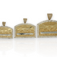 10K Yellow Gold Apostles Last Supper Charm/Pendant, Authentic, Textured Jesus Cross with Disciples Faith, Diamond Cut - Real 10k pendant