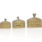 10K Yellow Gold Apostles Last Supper Charm/Pendant, Authentic, Textured Jesus Cross with Disciples Faith, Diamond Cut - Real 10k pendant