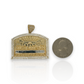 10K Yellow Gold Apostles Last Supper Charm/Pendant, Authentic, Textured Jesus Cross with Disciples Faith, Diamond Cut - Real 10k pendant