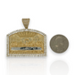 10K Yellow Gold Apostles Last Supper Charm/Pendant, Authentic, Textured Jesus Cross with Disciples Faith, Diamond Cut - Real 10k pendant