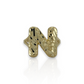 10K Solid Yellow Gold Nugget Bubble Initial Ring – Custom Letter Ring for Men & Women - ALL LETTERS