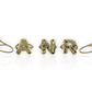 10K Solid Yellow Gold Nugget Bubble Initial Ring – Custom Letter Ring for Men & Women - ALL LETTERS