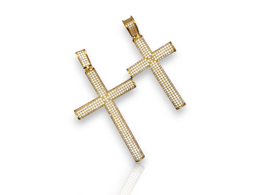 10k Yellow Gold Cross for Necklace Chain Religious Christian Pendant charm | Size Varations