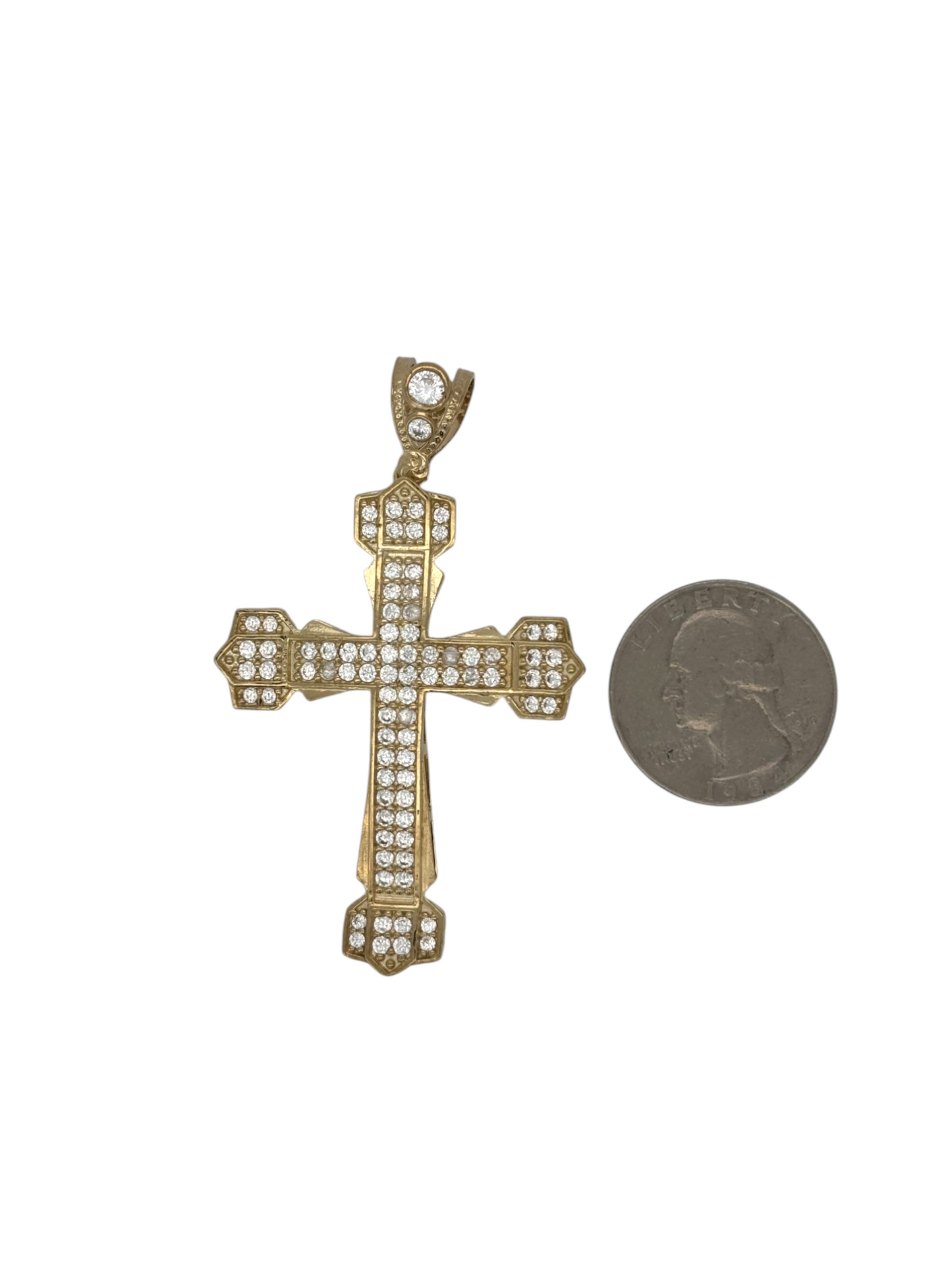 10k Yellow Gold Cross for Necklace Chain Religious Christian Pendant charm | for Men or Women, Solid Gold Faith Jewelry