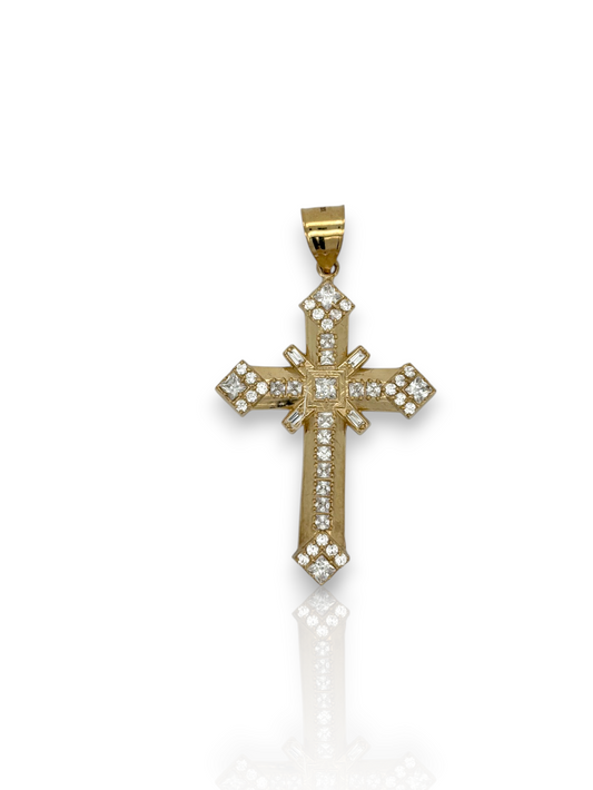 10k Yellow Gold Cross for Necklace Chain Religious Christian Pendant charm | for Men or Women, Solid Gold Faith Jewelry