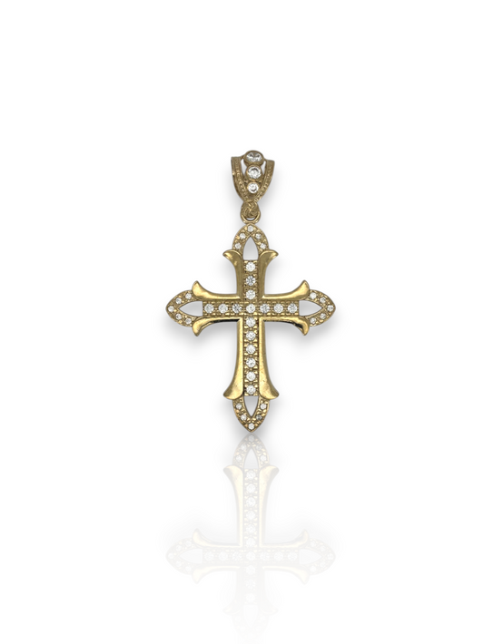 10k Yellow Gold Cross for Necklace Chain Religious Christian Pendant charm | for Men or Women, Solid Gold Faith Jewelry