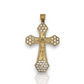 10k Yellow Gold Cross Pendant with Jesus Crucifix – Religious Christian Charm for Men or Women, Solid Gold Faith Jewelry